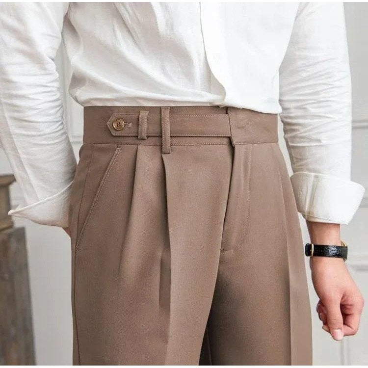 Draped suit pants korean-inspired elegance