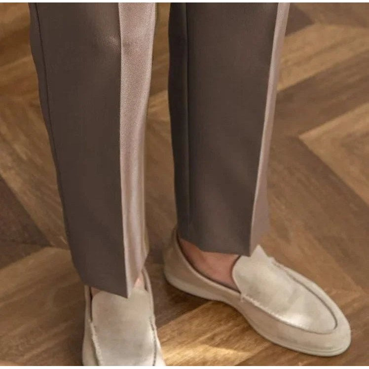 Draped suit pants korean-inspired elegance