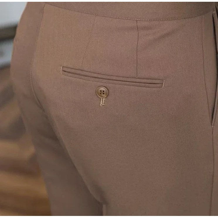 Draped suit pants korean-inspired elegance
