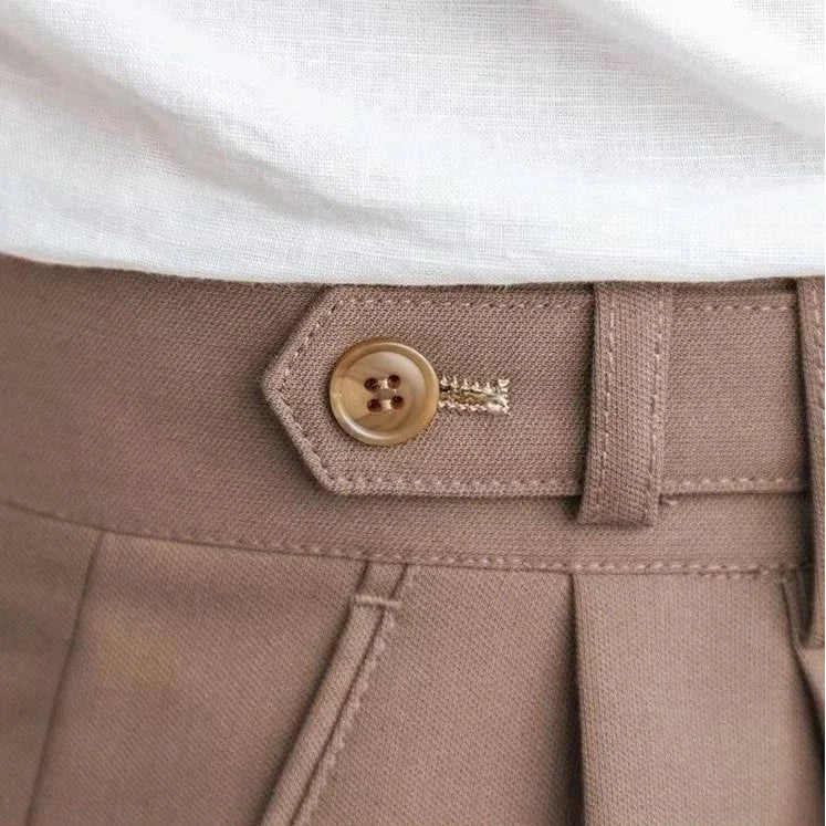 Draped suit pants korean-inspired elegance
