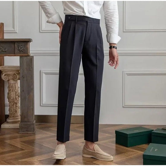Draped suit pants korean-inspired elegance