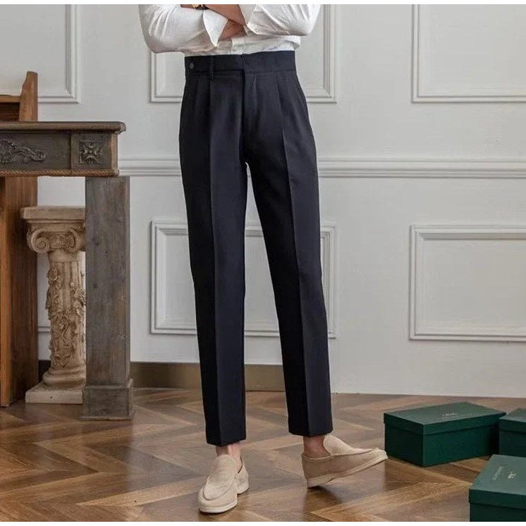 Draped suit pants korean-inspired elegance