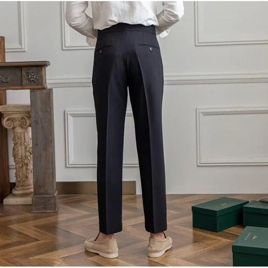 Draped suit pants korean-inspired elegance