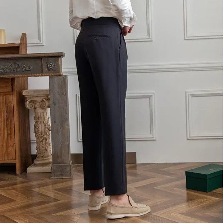 Draped suit pants korean-inspired elegance