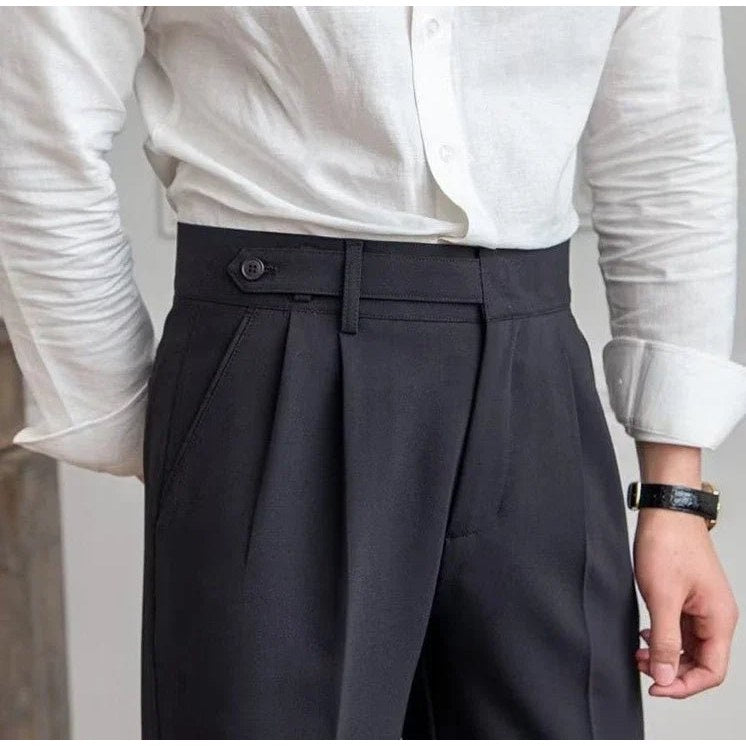 Draped suit pants korean-inspired elegance