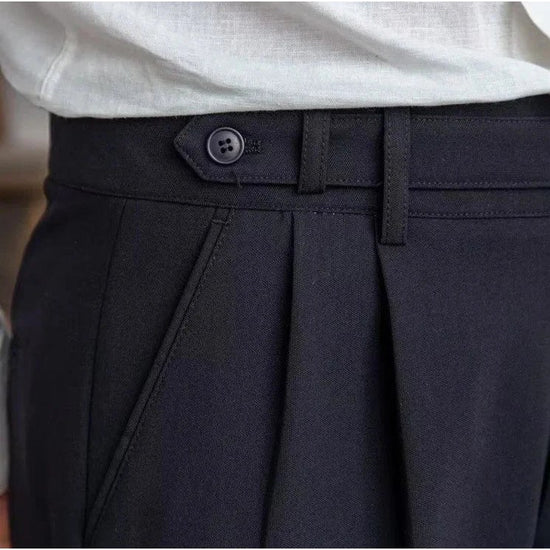 Draped suit pants korean-inspired elegance