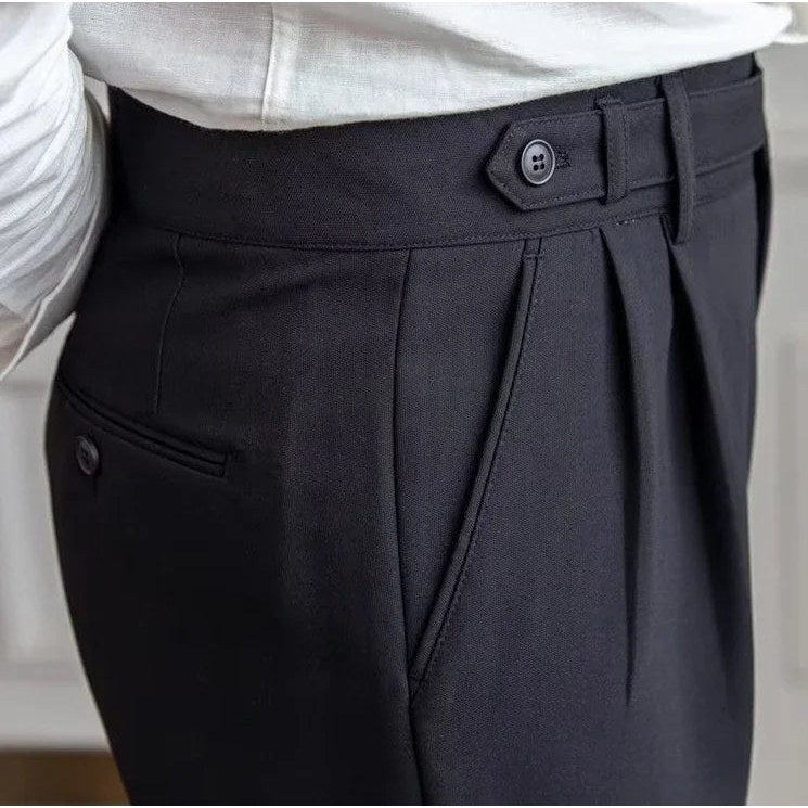 Draped suit pants korean-inspired elegance