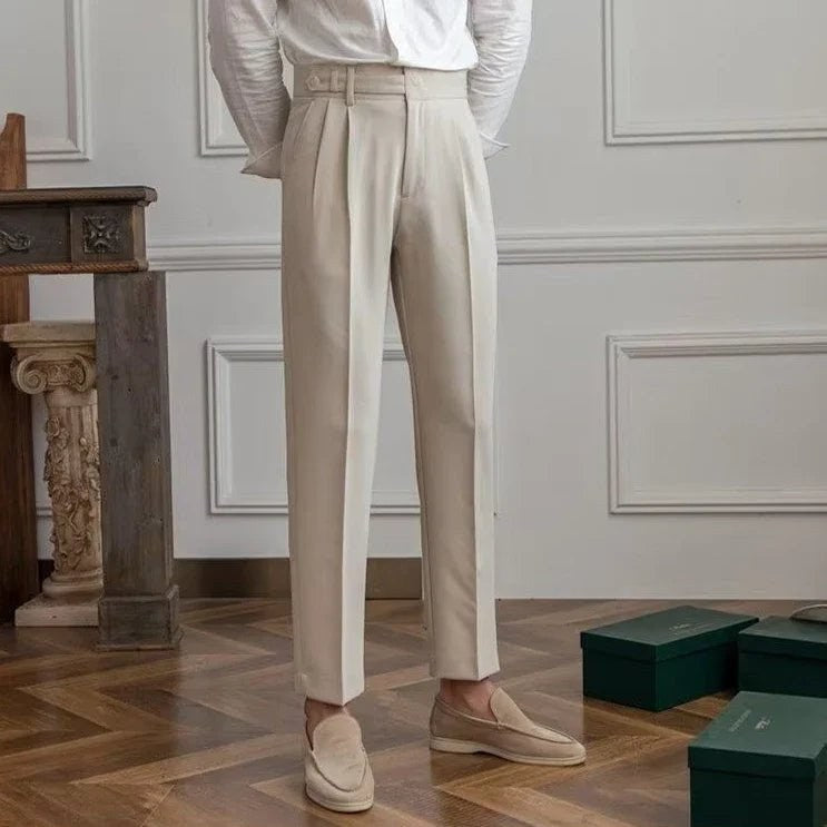 Draped suit pants korean-inspired elegance