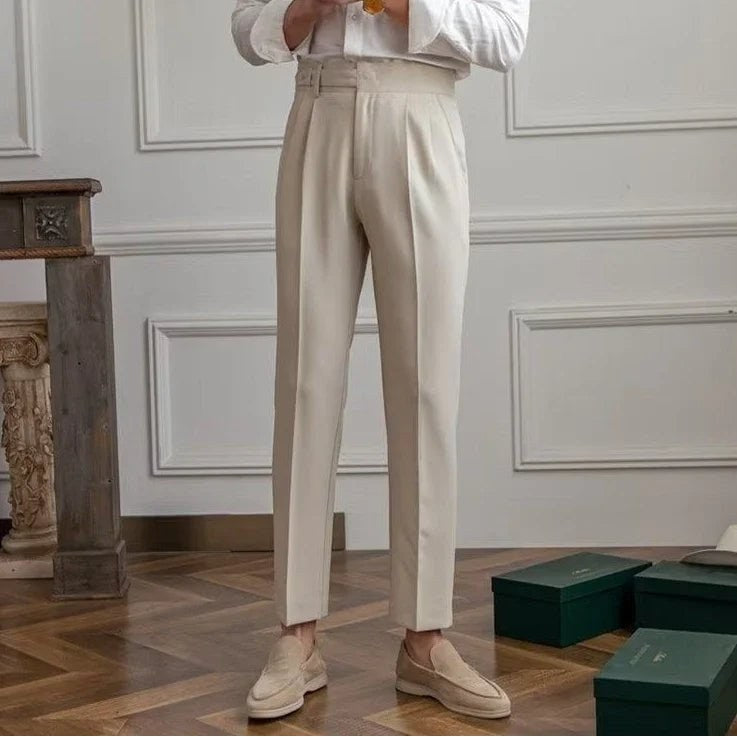 Draped suit pants korean-inspired elegance