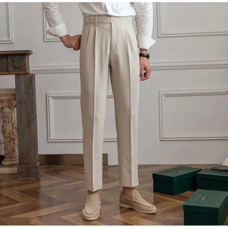Draped suit pants korean-inspired elegance
