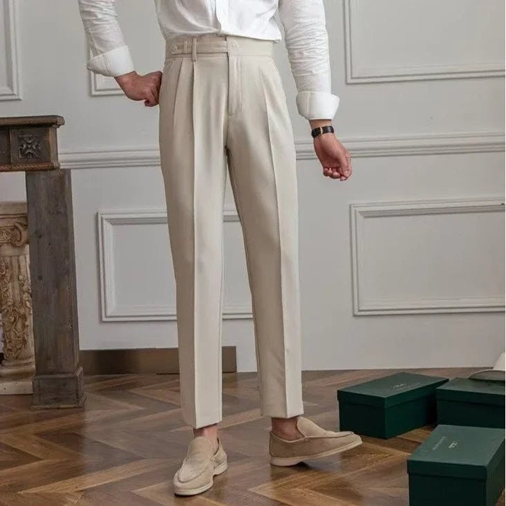 Draped suit pants korean-inspired elegance