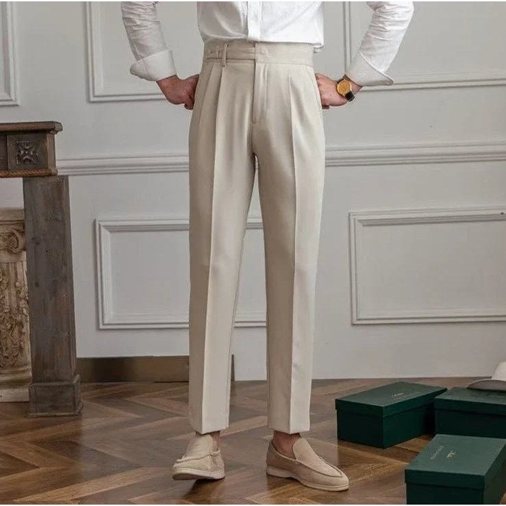 Draped suit pants korean-inspired elegance