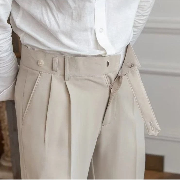Draped suit pants korean-inspired elegance