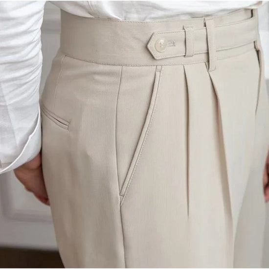 Draped suit pants korean-inspired elegance