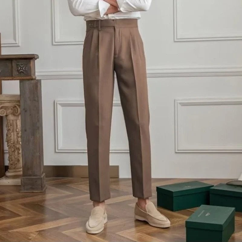 Draped suit pants korean-inspired elegance