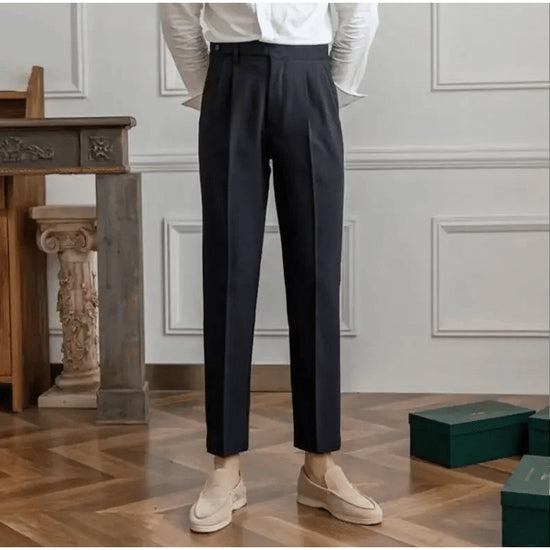 Draped suit pants korean-inspired elegance