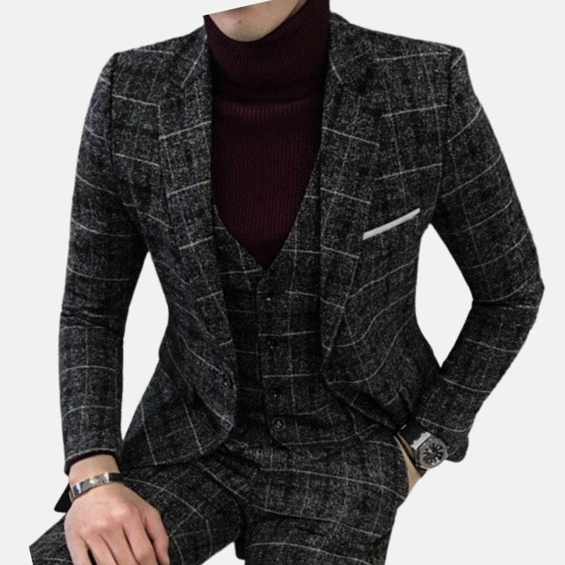 Duncan Three-Piece Plaid Suit