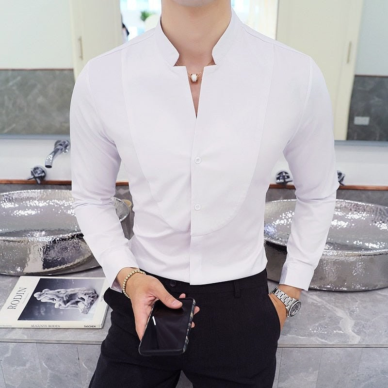 Elegant Slim fit long sleeve shirt