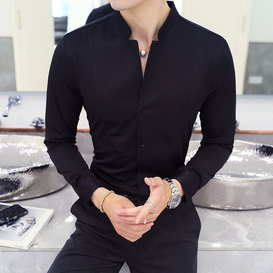 Elegant Slim fit long sleeve shirt