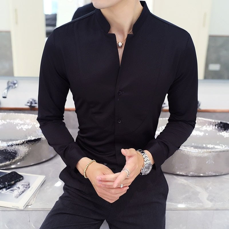 Elegant Slim fit long sleeve shirt