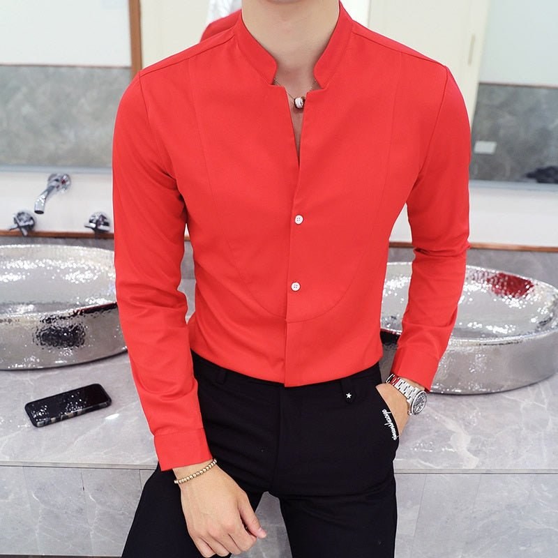 Elegant Slim fit long sleeve shirt