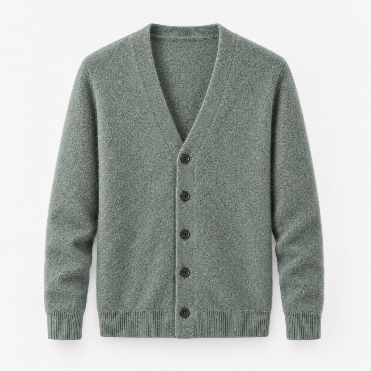Fine knit cashmere v neck cardigan