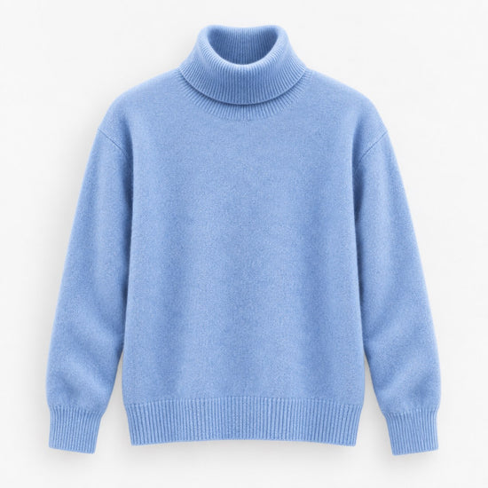 Fine knit wool turtleneck sweater
