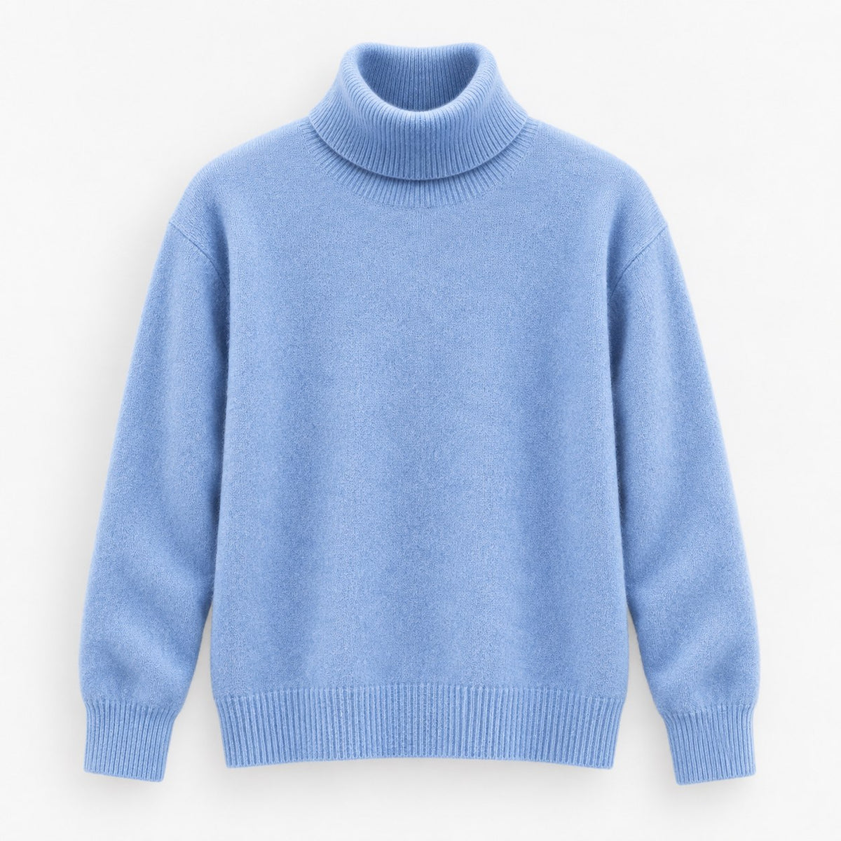 Fine knit wool turtleneck sweater
