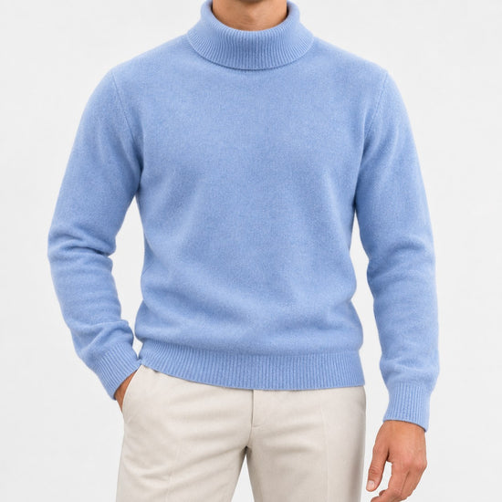 Fine knit wool turtleneck sweater