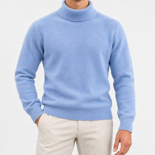 Fine knit wool turtleneck sweater