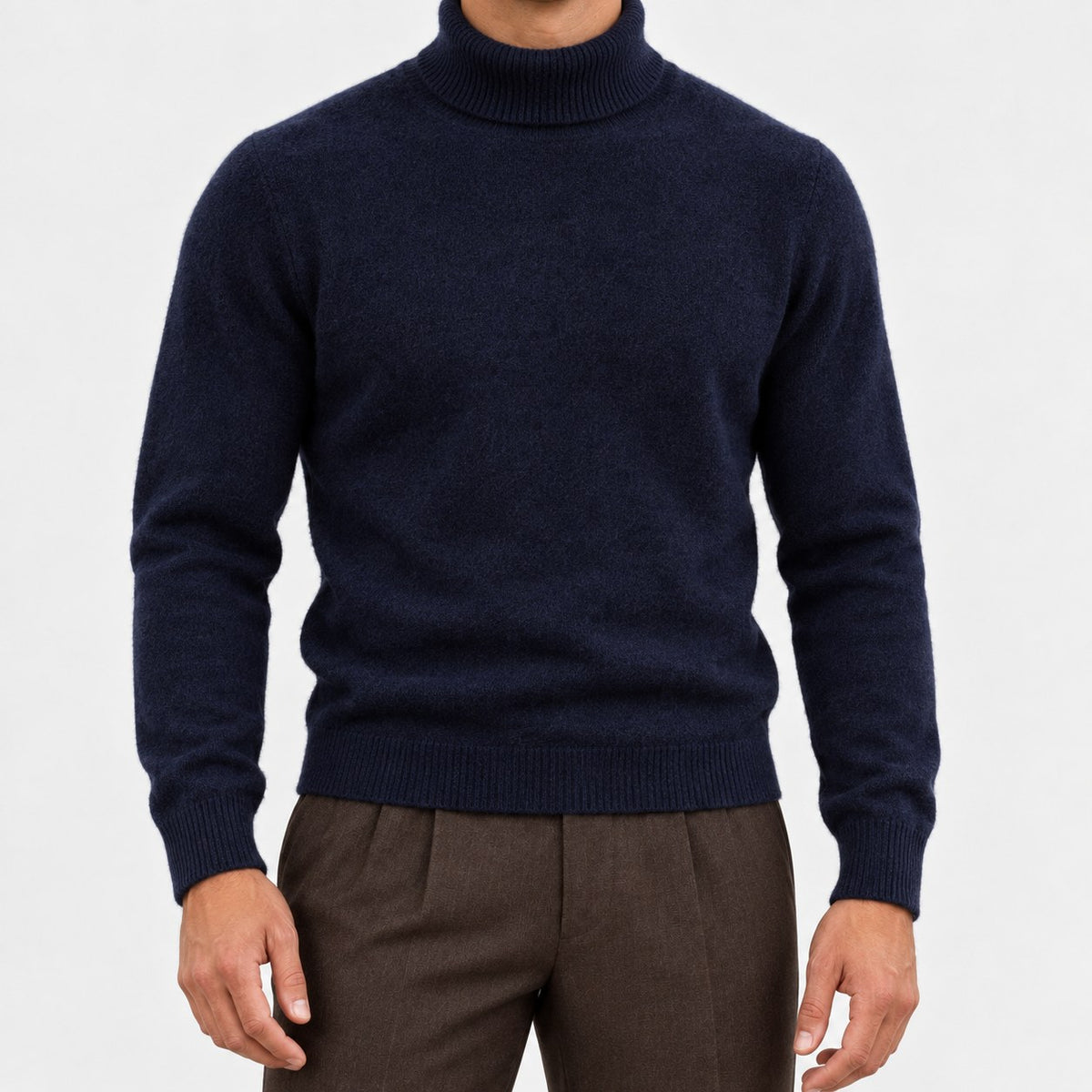 Fine knit wool turtleneck sweater