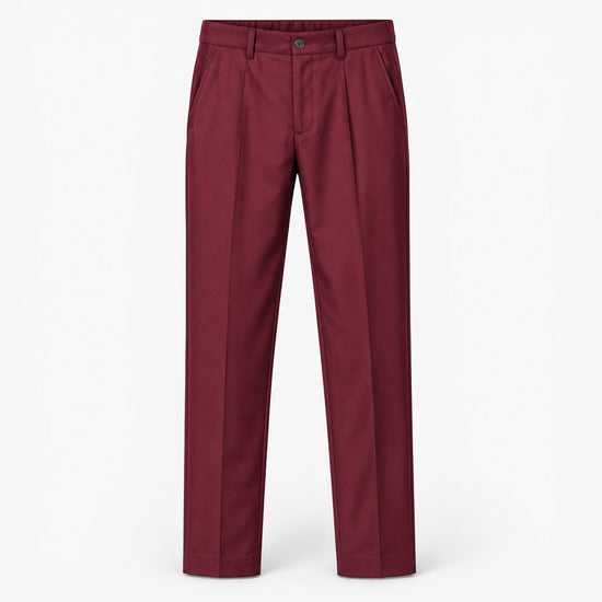 Flat front suit trousers