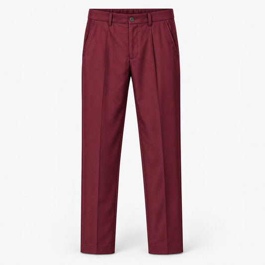 Flat front suit trousers