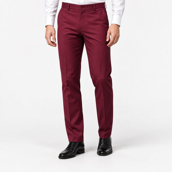 Flat front suit trousers