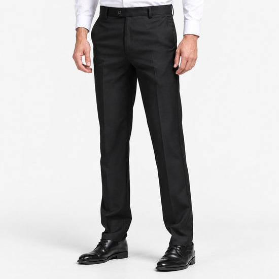 Flat front suit trousers