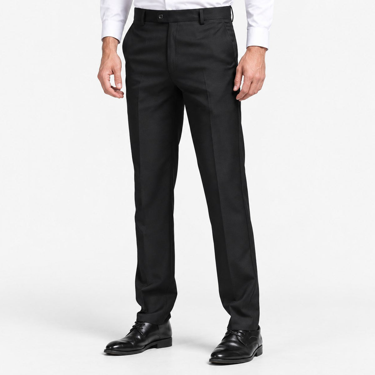 Flat front suit trousers