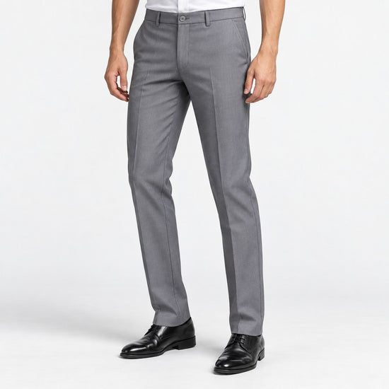 Flat front suit trousers