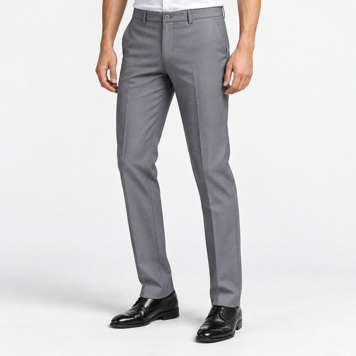 Flat front suit trousers