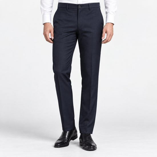 Flat front suit trousers