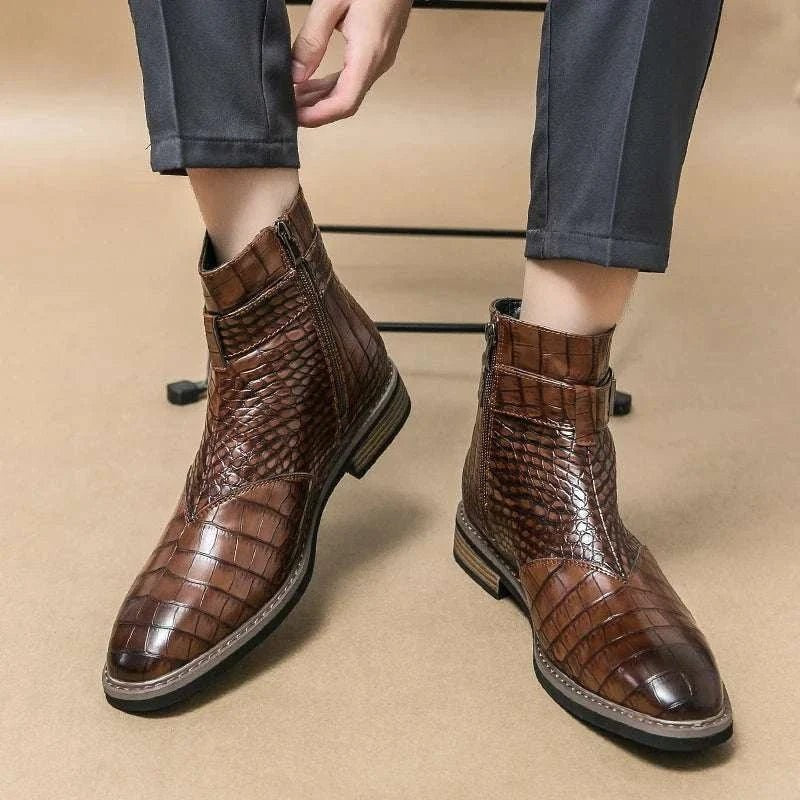 Formal pointed retro boots