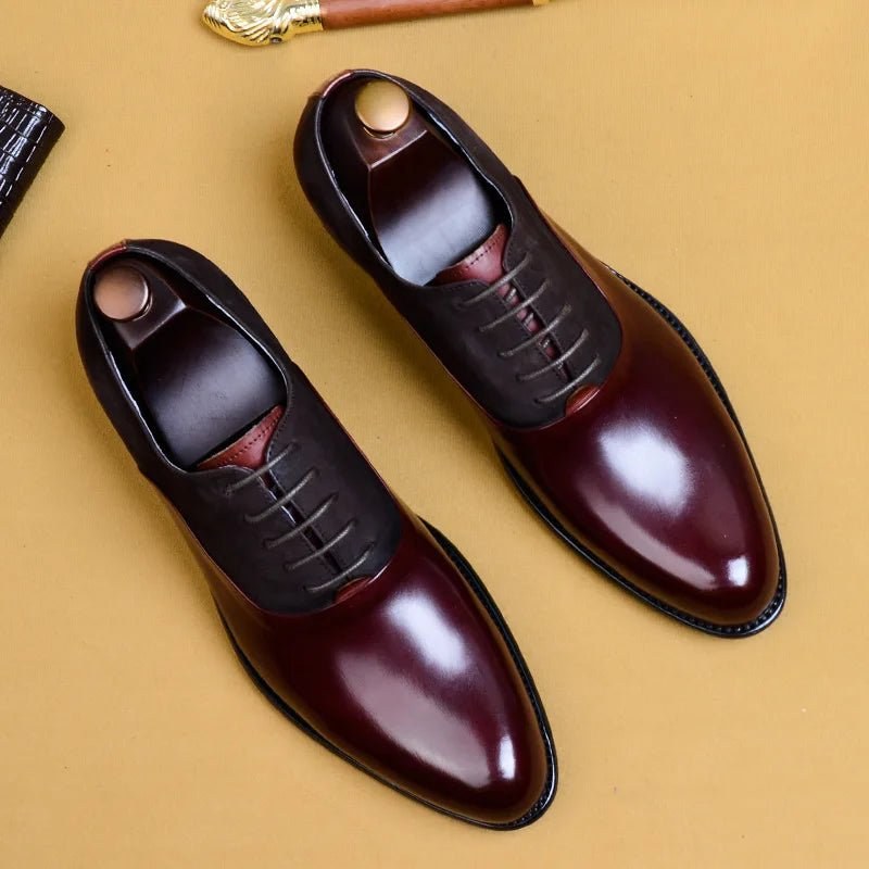 Genuine leather brogue elegant shoes