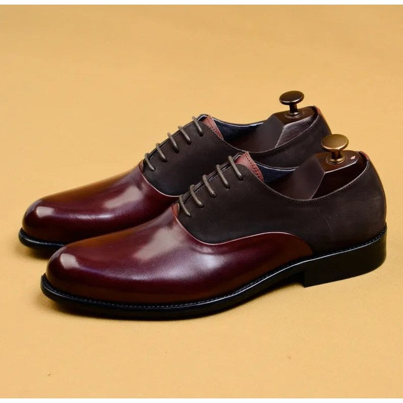 Genuine leather brogue elegant shoes