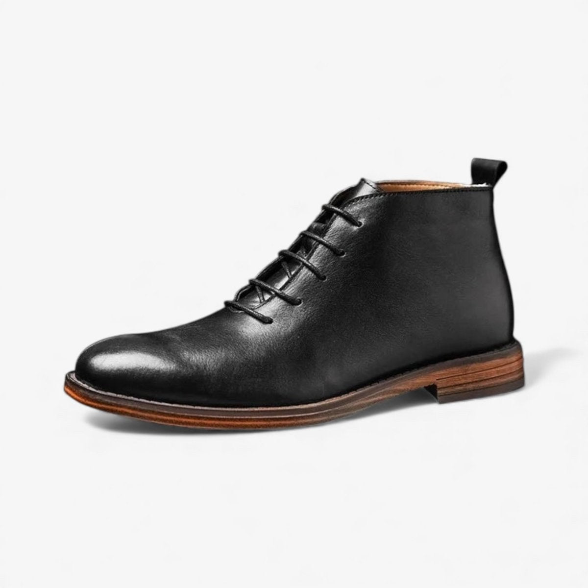 Genuine leather elegant ankle boots
