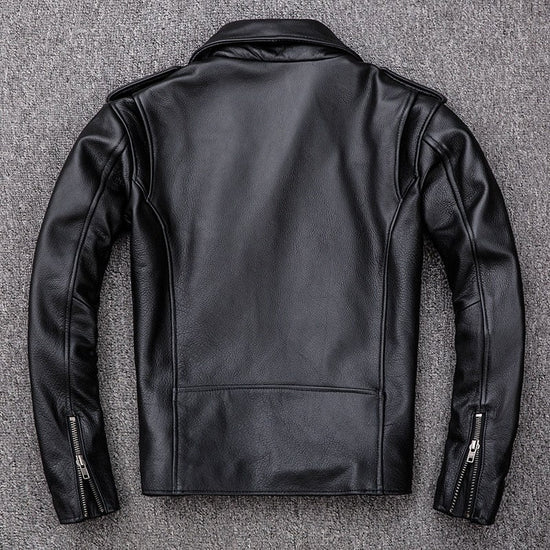 Genuine Leather Hooded Jacket