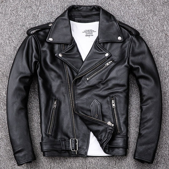 Genuine Leather Hooded Jacket