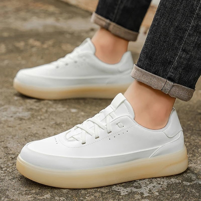 Genuine leather shoes with sole