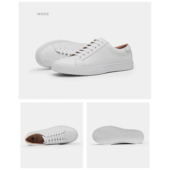 Genuine Leather White Shoes