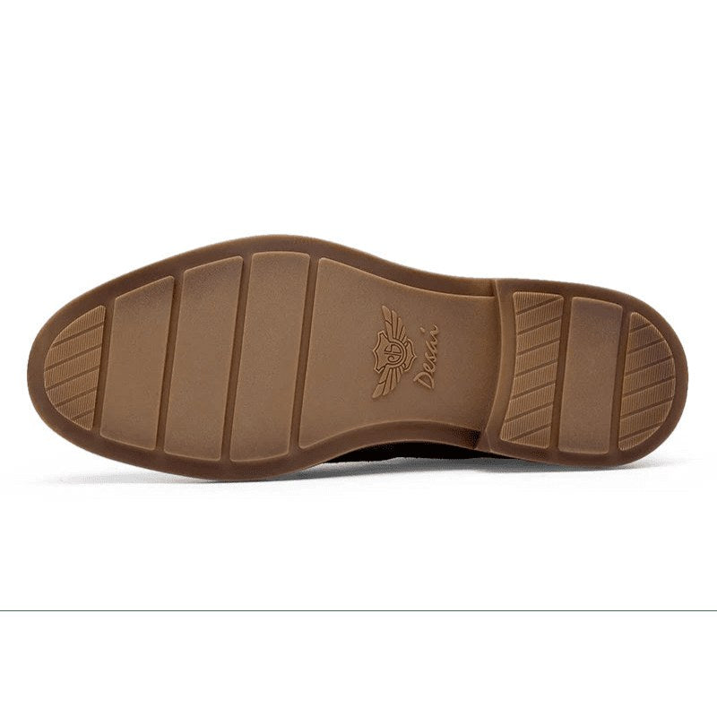 Genuine suede cow leather derby shoes