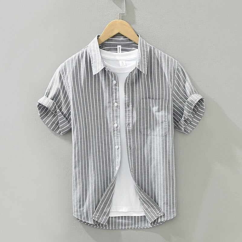 Green Striped Summer Shirt