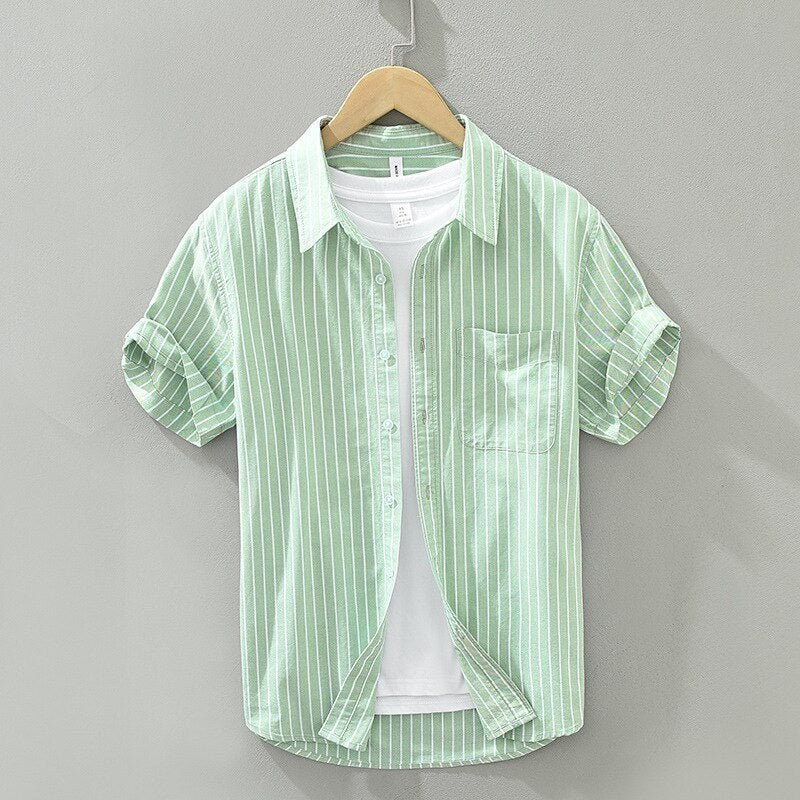 Green Striped Summer Shirt